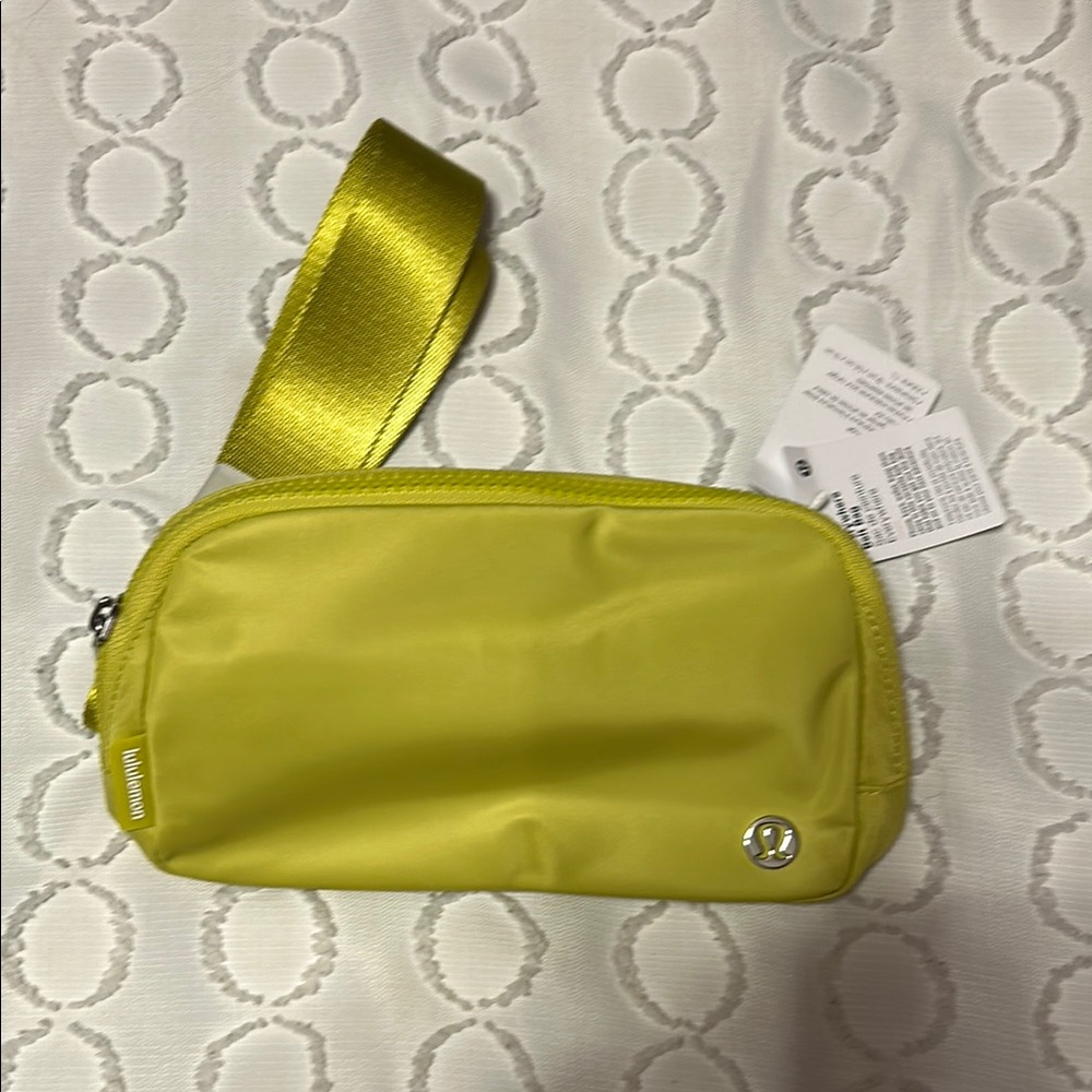 Lululemon Yellow Wristlet Bag With Tags